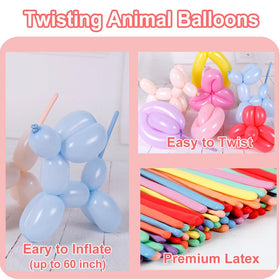 JerDorgo balloon art set supports hats, flowers, birds, and more.