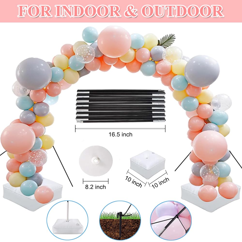 JerDorgo balloon arch stand with bases and water bags for stability