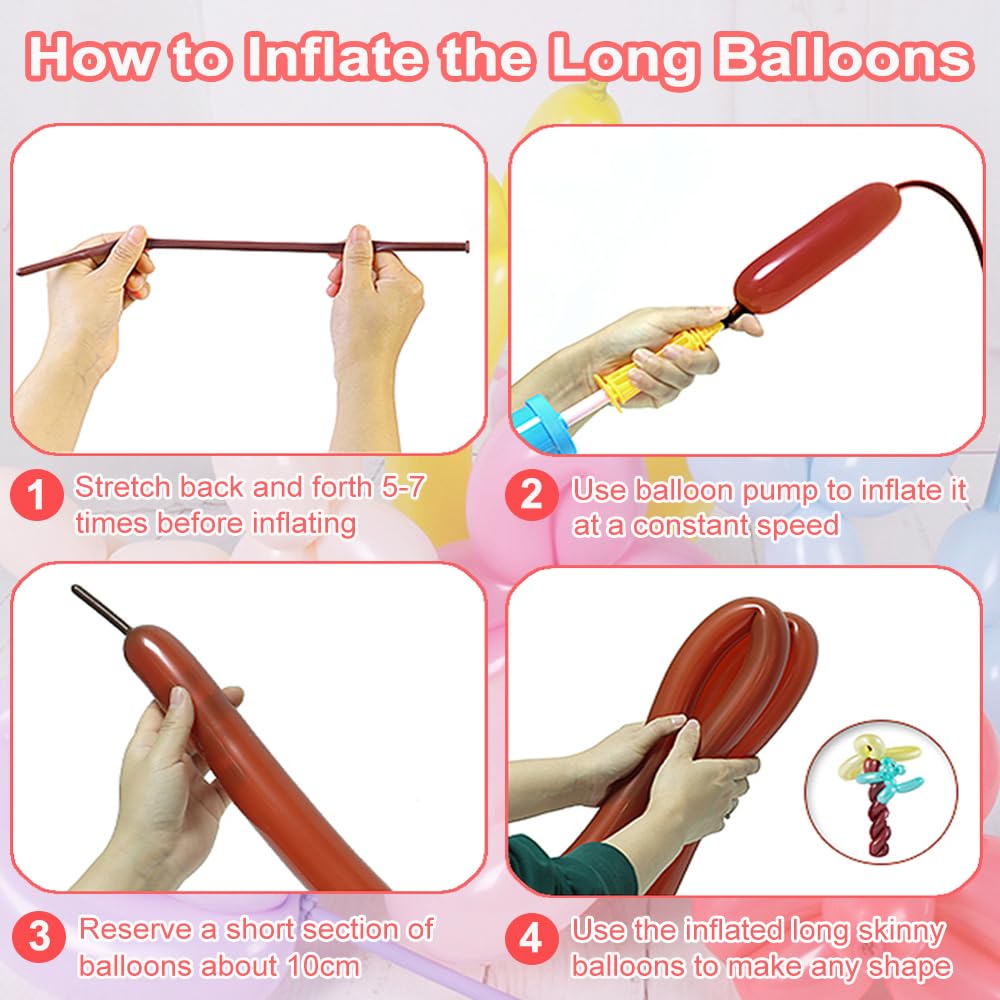 JerDorgo 12-inch to 60-inch balloons enable dramatic designs.