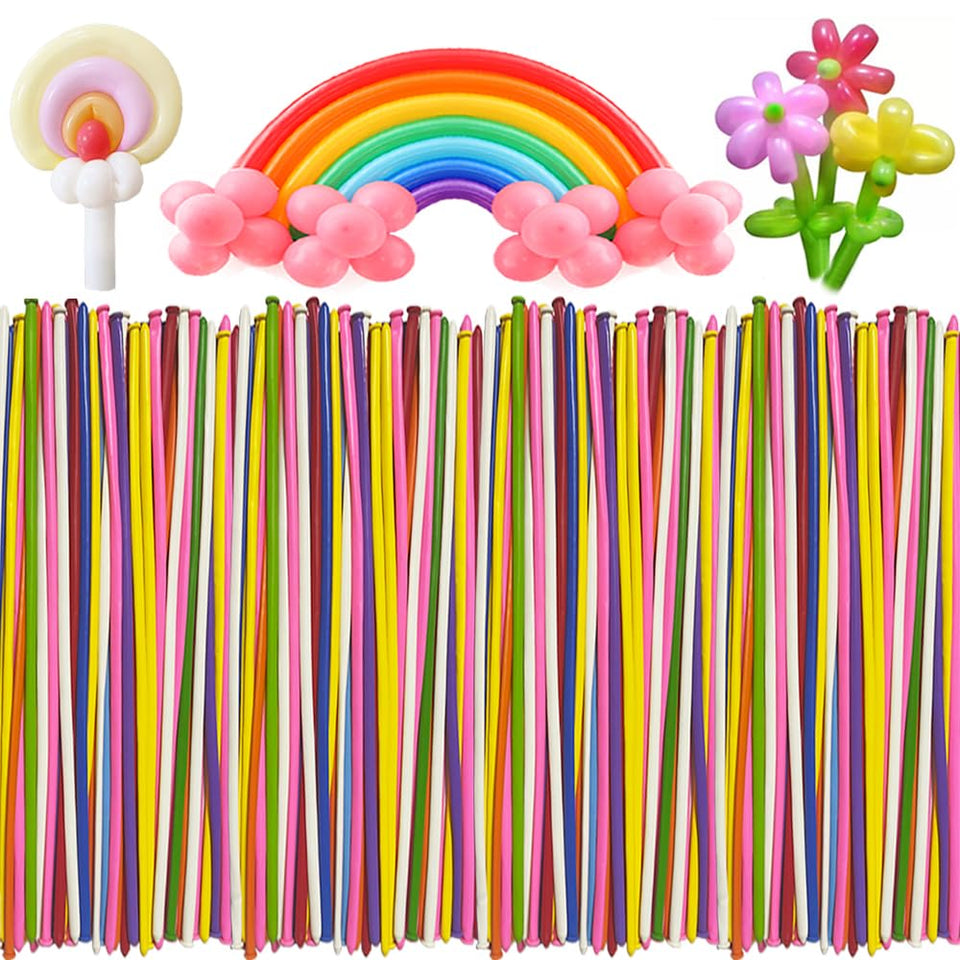 JerDorgo long balloons in assorted colors ideal for colorful balloon arches.