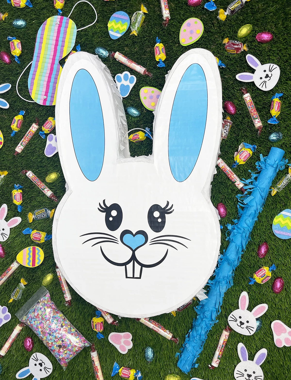 Jergrim confetti bag complements Easter pinata fun