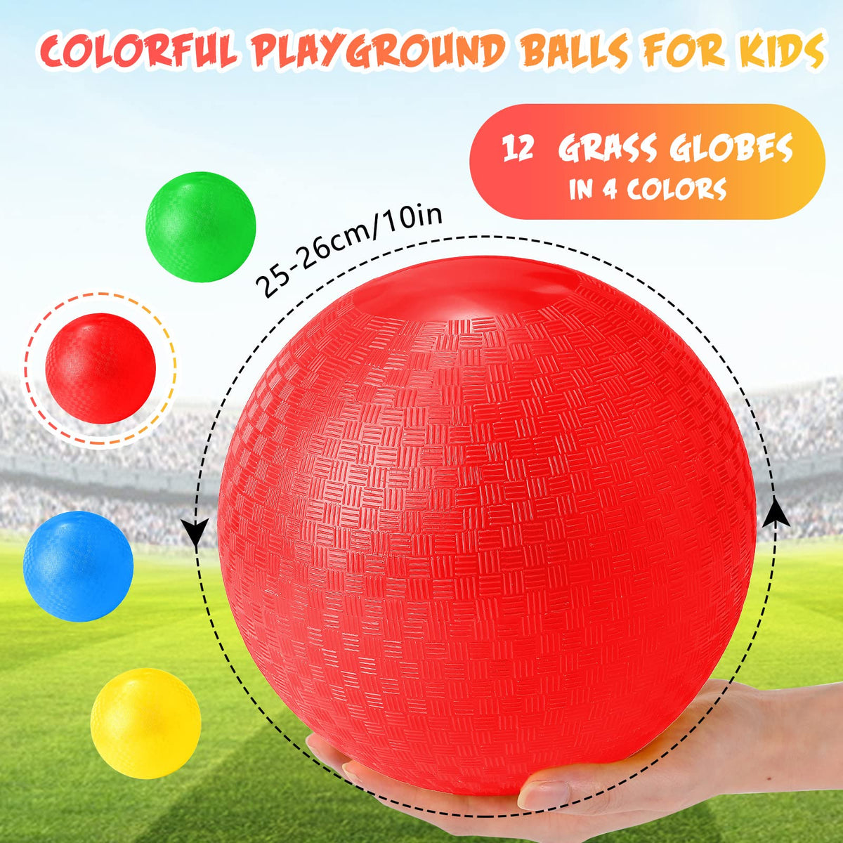 Jerify 10-inch kickball showing textured grip for wet conditions