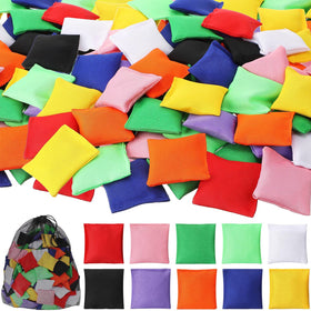 Jerify 100-pack mini bean bags for outdoor toss games in bright colors