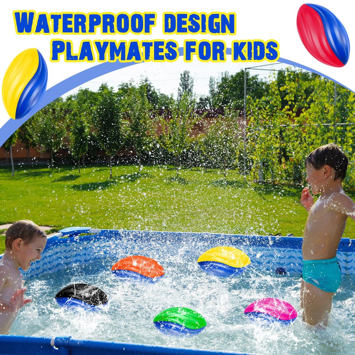 Jerify 12-piece colorful mini foam footballs promote playful learning and coordination