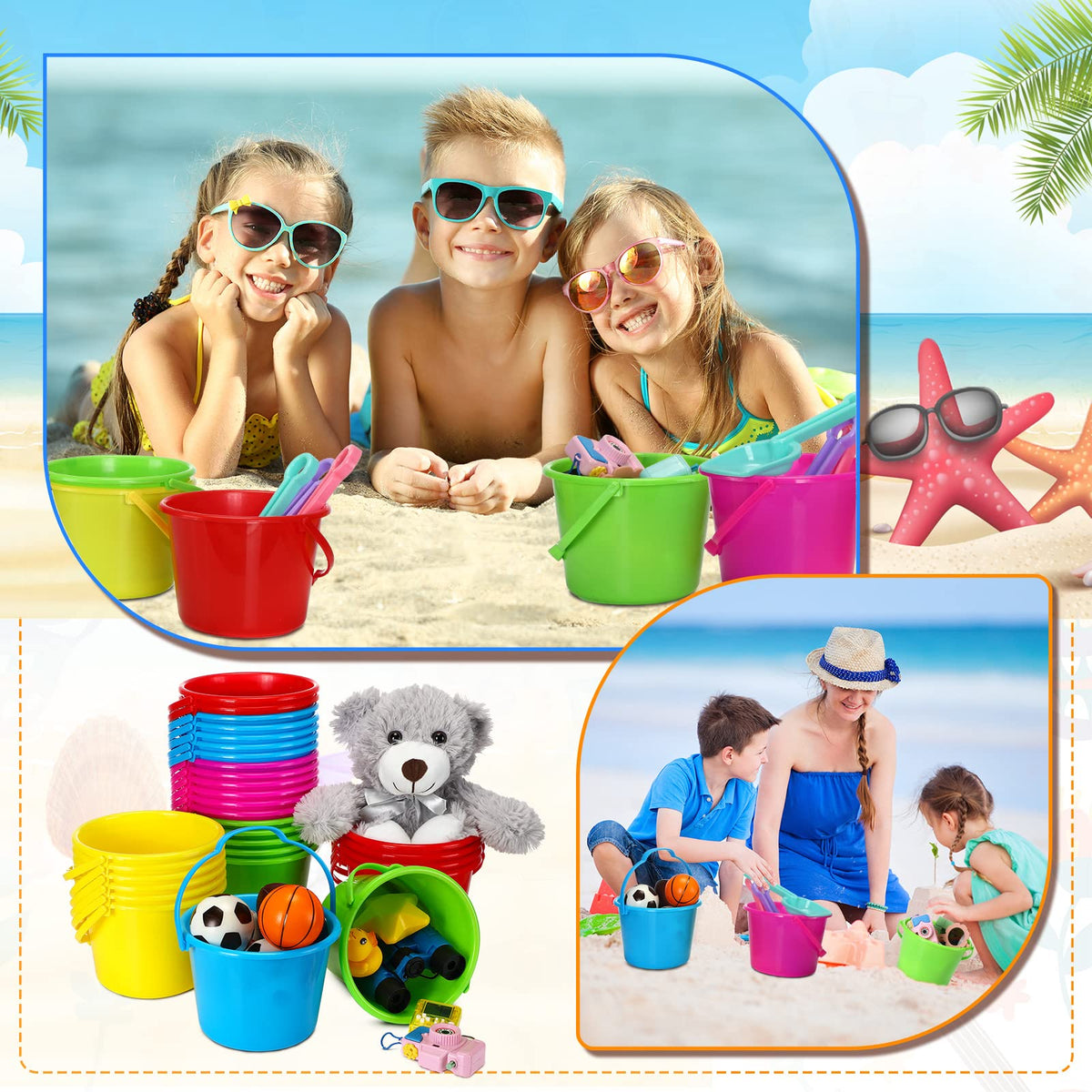 Jerify green beach bucket for outdoor adventures and durable play