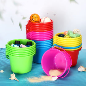 Jerify buckets used as party favors and event decorations for celebrations