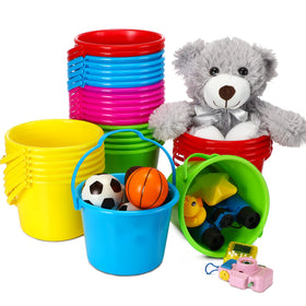 Jerify 30-pack red beach bucket for colorful sand play and easy transport