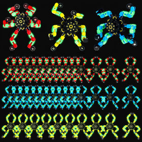Jerify 40-pack transformable chain robot fidget in luminous colors for desk fun