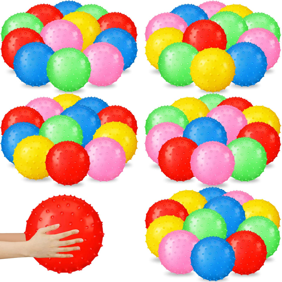 Jerify red knobby ball for active play and classroom activities.