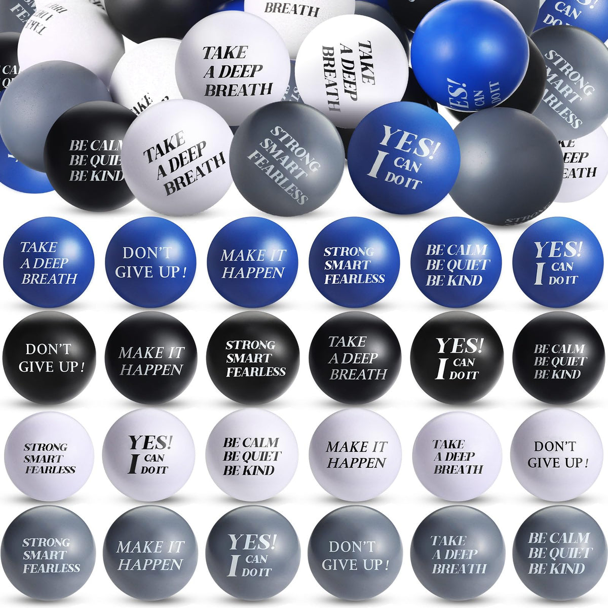 Jerify 72pcs bulk stress balls in colorful foam for stress relief and sharing.