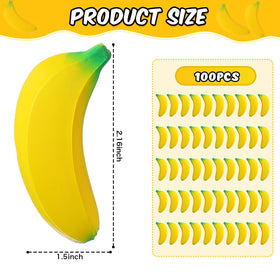Close-up of Jerify banana stress toy highlighting smooth PU foam and durable construction.