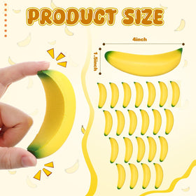 Jerify banana stress toy colors close-up, vibrant and eye-catching party favor.