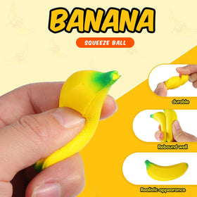 Jerify banana stress toy compact 2.36 inch size for pocket portability and quick focus breaks.
