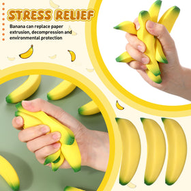 Jerify banana stress toy party decor, adds playful ambiance.