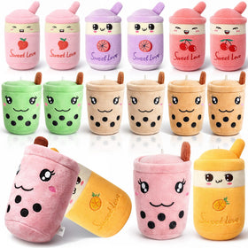 Jerify bubble tea plush teacup pattern, ideal backpack charm and mood booster.