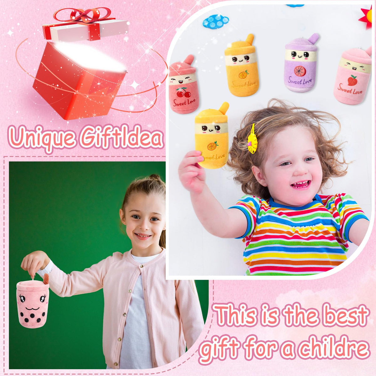 Jerify bubble tea plush wall decor, bright accent for playrooms or classrooms.