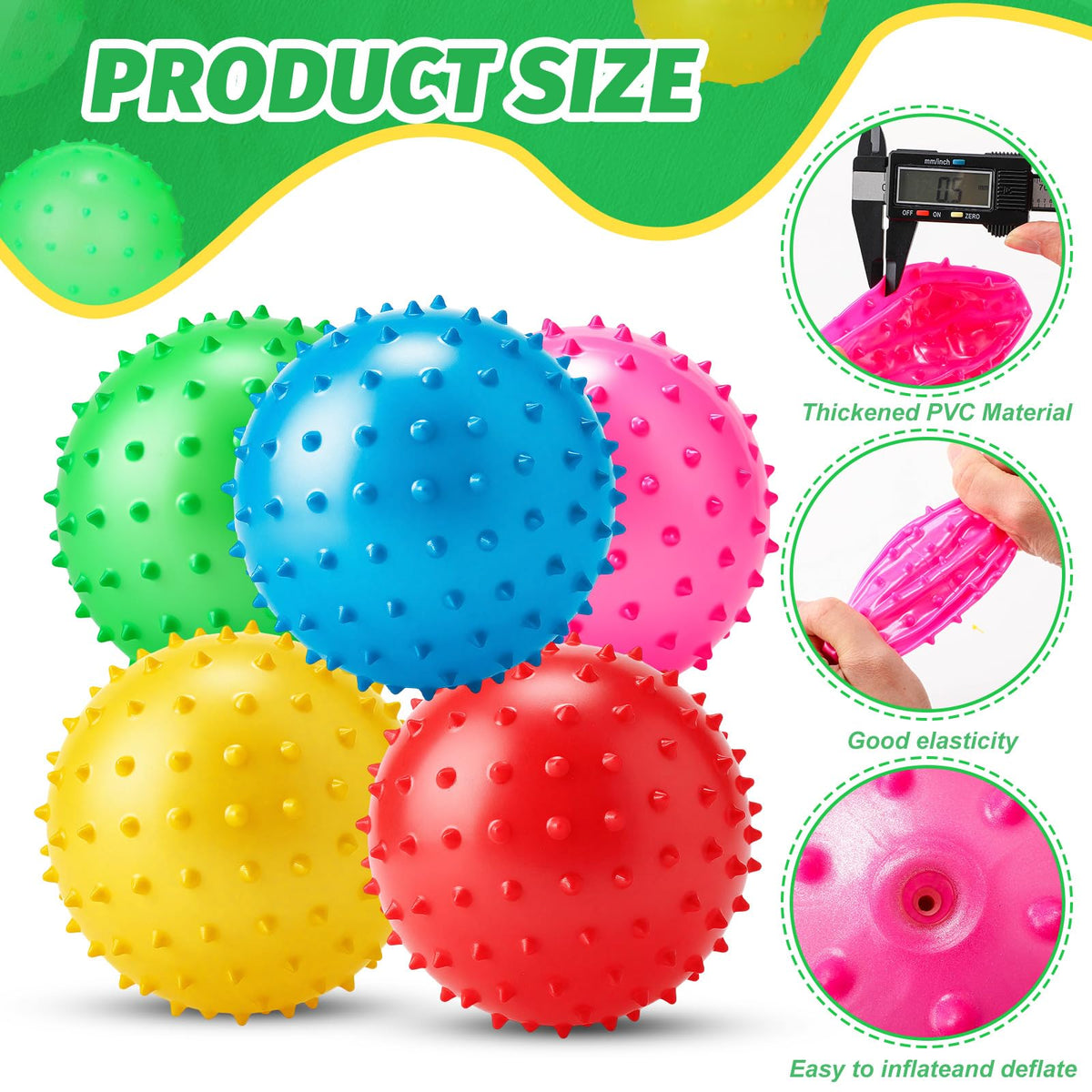 Jerify colorful sensory balls pack in five colors for group activities.