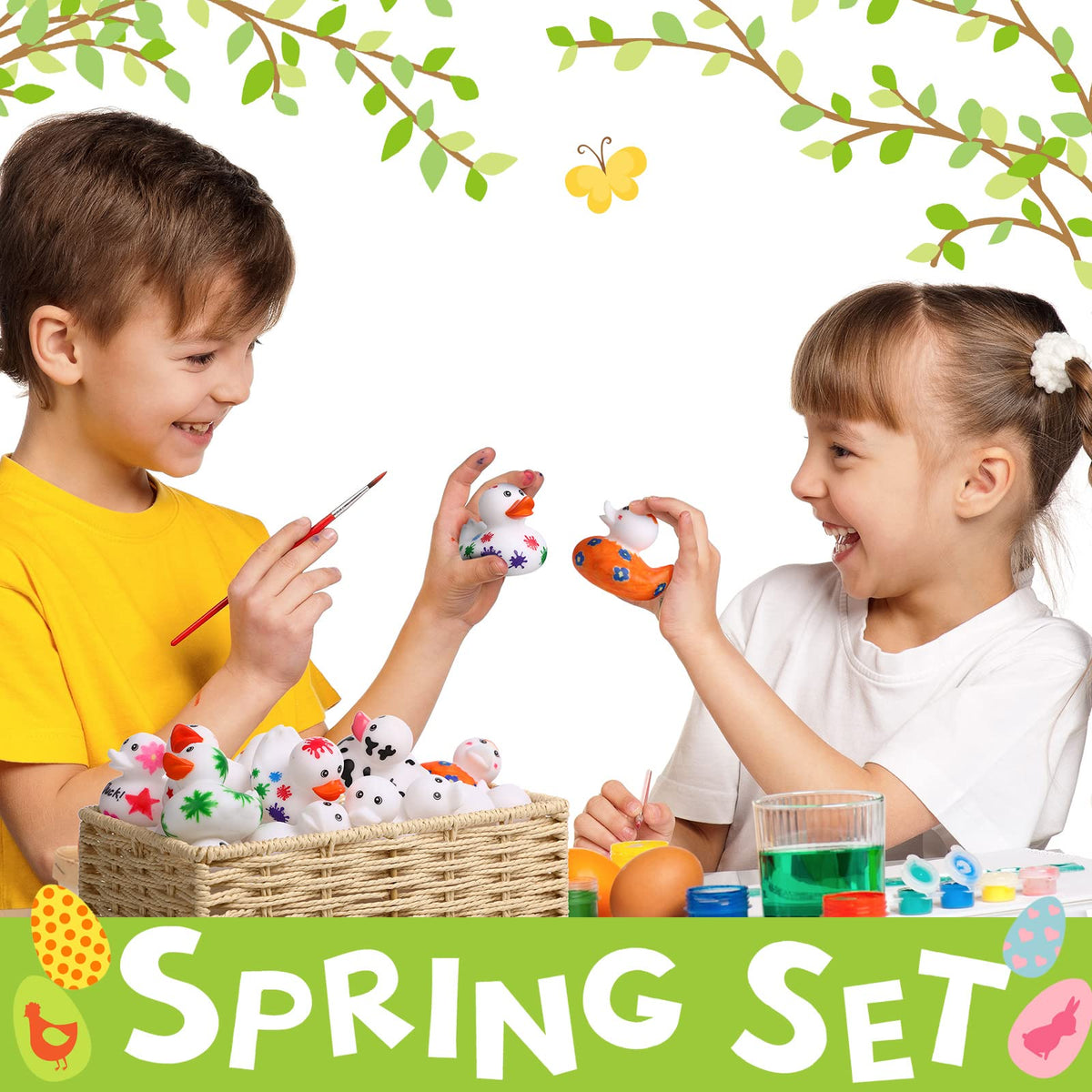 Jerify craft ducks serve as party favors and classroom decor.