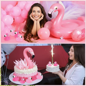 Jerify flamingo rubber duck decorative accents for bath and playtime