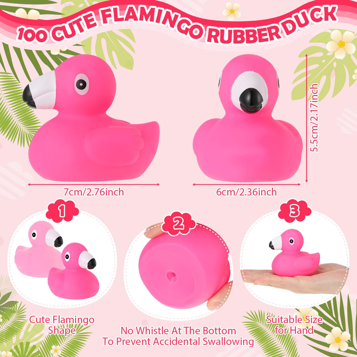 Jerify flamingo rubber duck storage bag keeps the 100-piece set organized