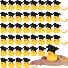 Jerify graduation duck with cap and diploma, ideal for festive party decor.
