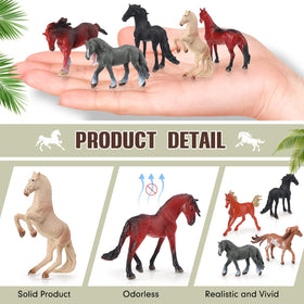 Jerify PVC horse figurines offer durable, reusable party decorations with realistic detail.