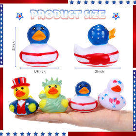 Jerify Independence Day duck with stars and stripes enhances bath play.