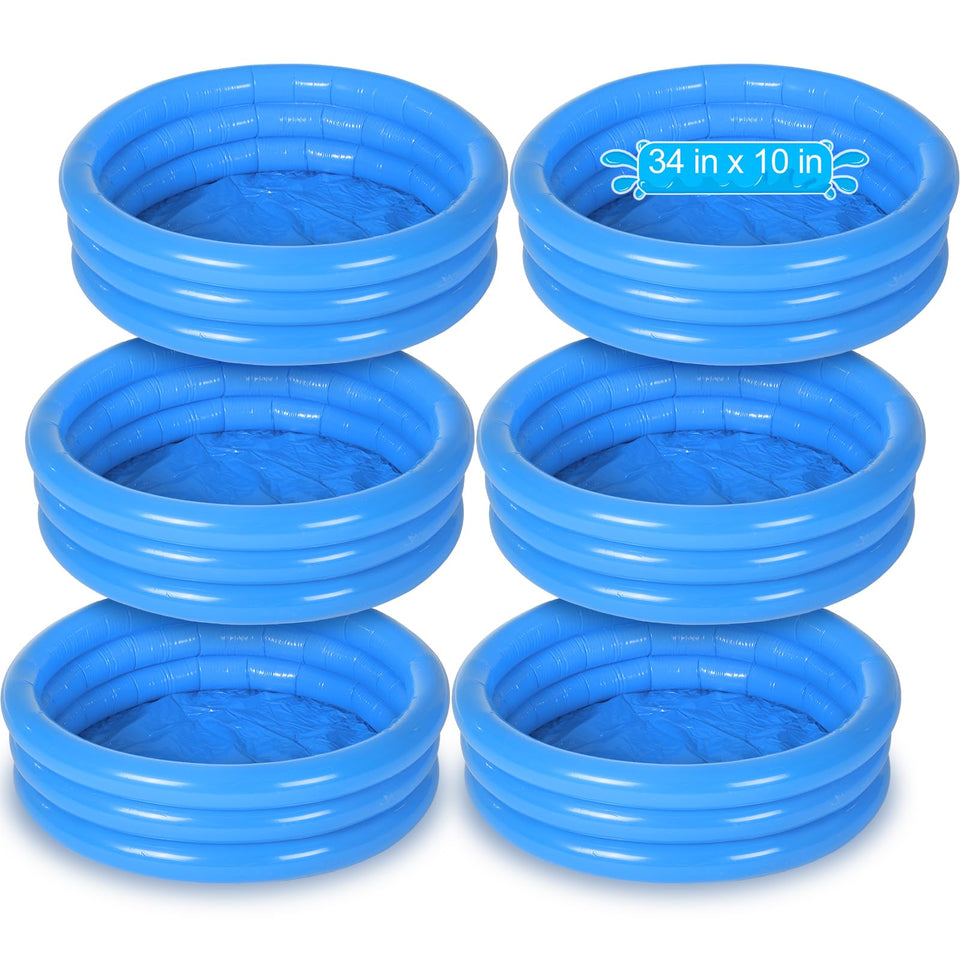 Jerify Kiddie Pool 34x10 inch with 3-ring design for safe toddler water play.