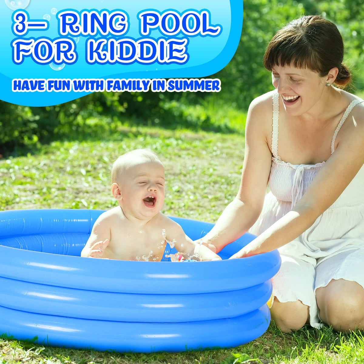 Jerify kiddie pool in backyard for outdoor fun.