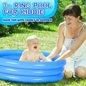 Jerify kiddie pool in backyard for outdoor fun.