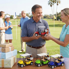 Jerify mini golf cart back shows golf clubs for storytelling detail.