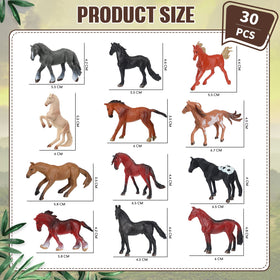 Jerify miniature horse toy stands about 2.4 inches tall for easy handling.