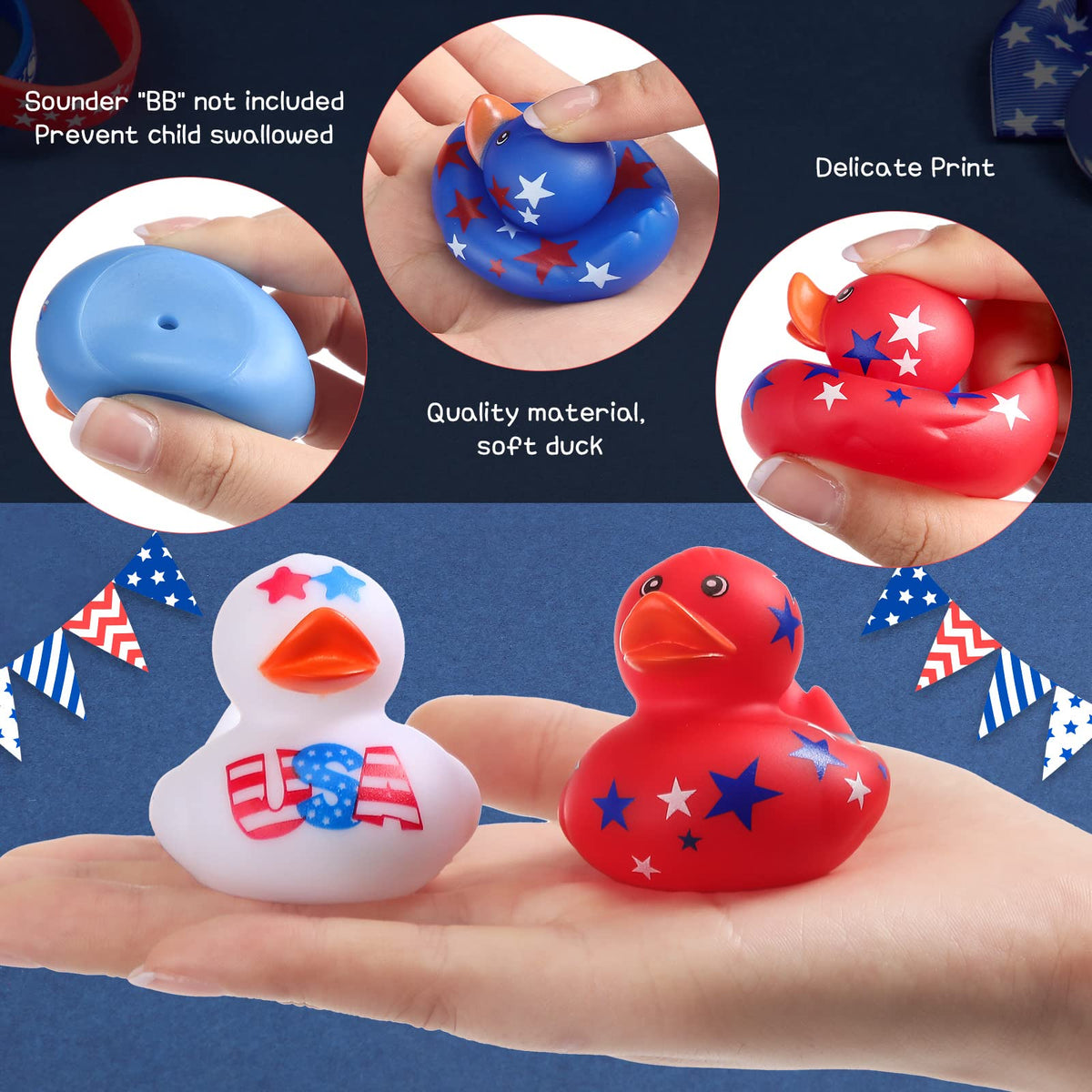 Jerify 2-inch ducks ease portable play for travel and daily baths.