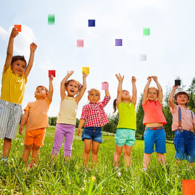 Bright colors support color recognition and hand-eye coordination