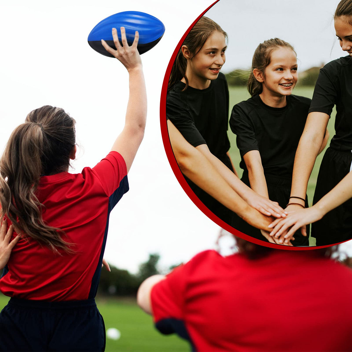 Jerify soft 5-inch foam footballs designed for easy throwing.