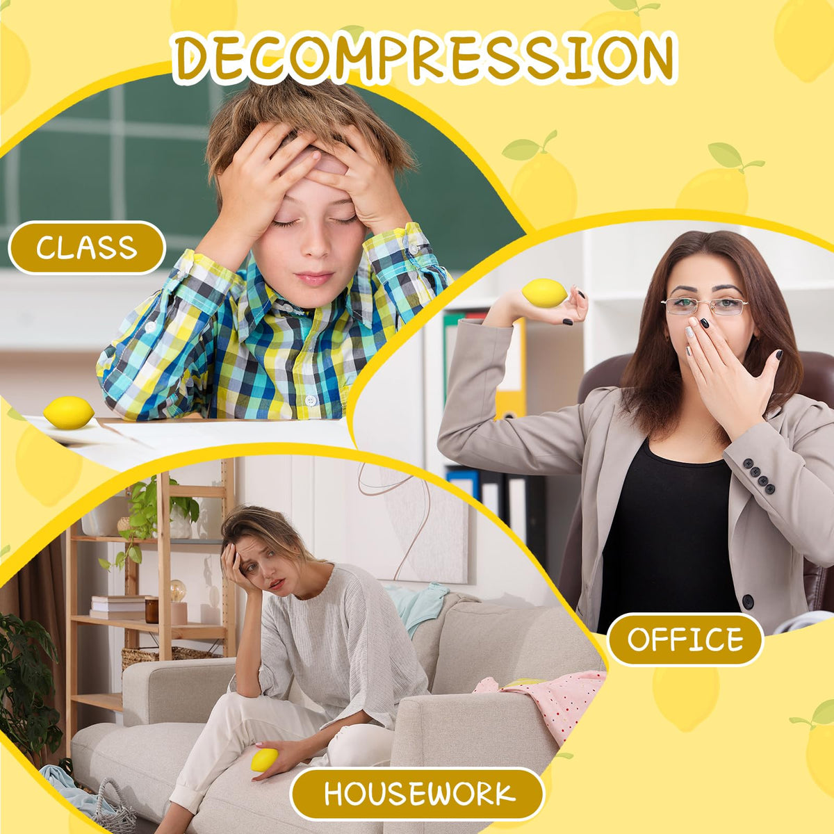 Jerify soft PU foam lemon stress ball highlights quick recovery