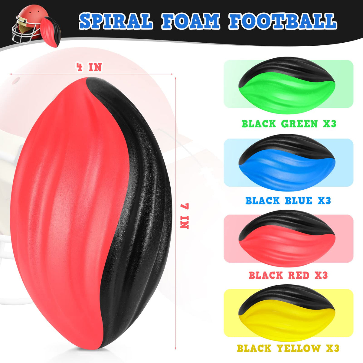Jerify spiral football doubles as a stress-relief squeeze toy.