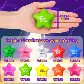 Jerify star stress ball orange with uplifting quote for mood boost