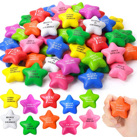 Jerify star stress ball pink with motivational quote for focus and calm