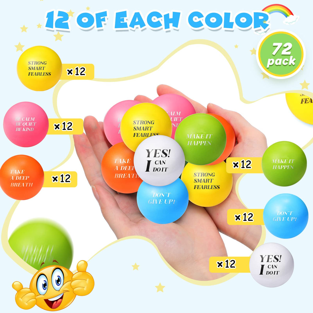 Jerify green quote foam stress ball for stress relief and focus