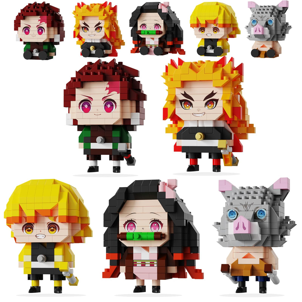 JESGO five demon-killer figures displayed in a boxed set for collection
