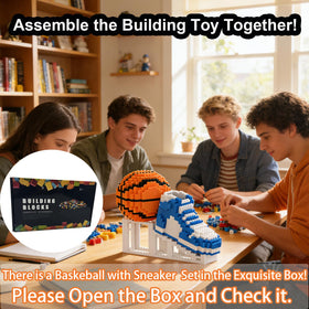 JESGO display stand with basketball blocks for tabletop décor.