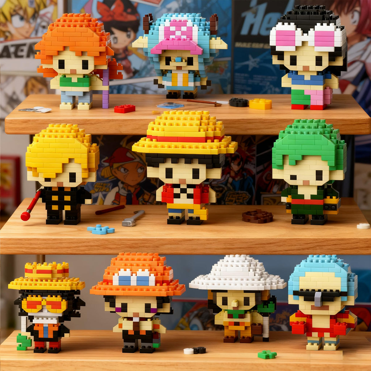 JESGO Going Merry micro brick headz for desk display and conversation
