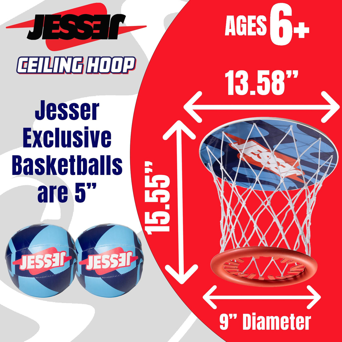 Jesser net and compact hoop bring court vibes to small spaces.
