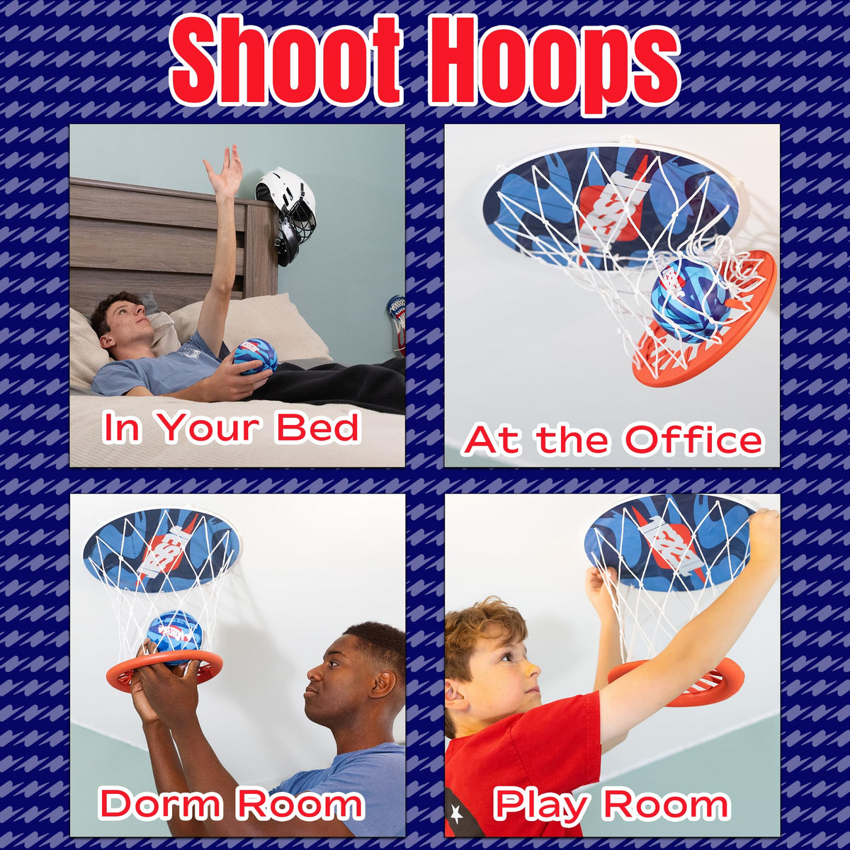 Two Jesser foam balls provide soft shots for indoor practice.