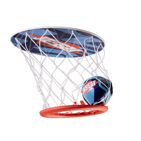 Jesser official ceiling hoop mounted for indoor play.