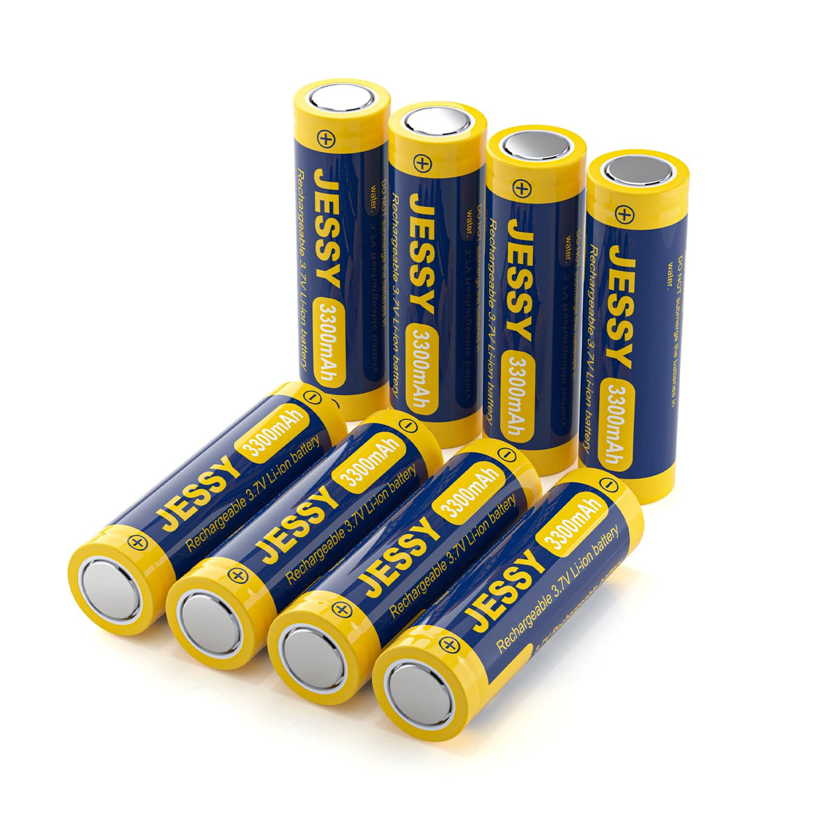 JESSY Ni-MH flat-top rechargeable battery for LED flashlights with 3300mAh capacity