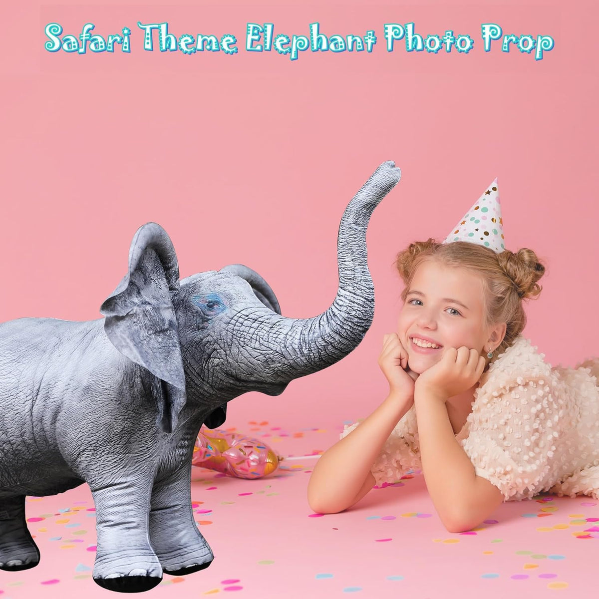 Jet Creations elephant inflatable doubles as a photo prop.
