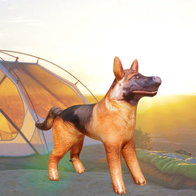 Jet Creations German Shepherd inflatable packaged without pump or repair kit.