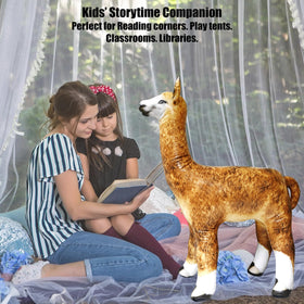 Jet Creations inflatable alpaca, instruction card included for easy setup